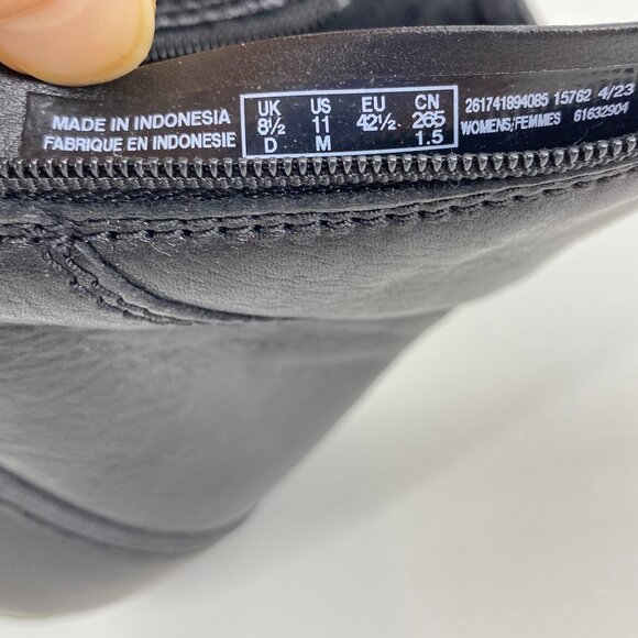 Clarks Cora Derby Leather ankle Black Ankle Boots SZ 10 - Picture 8 of 9